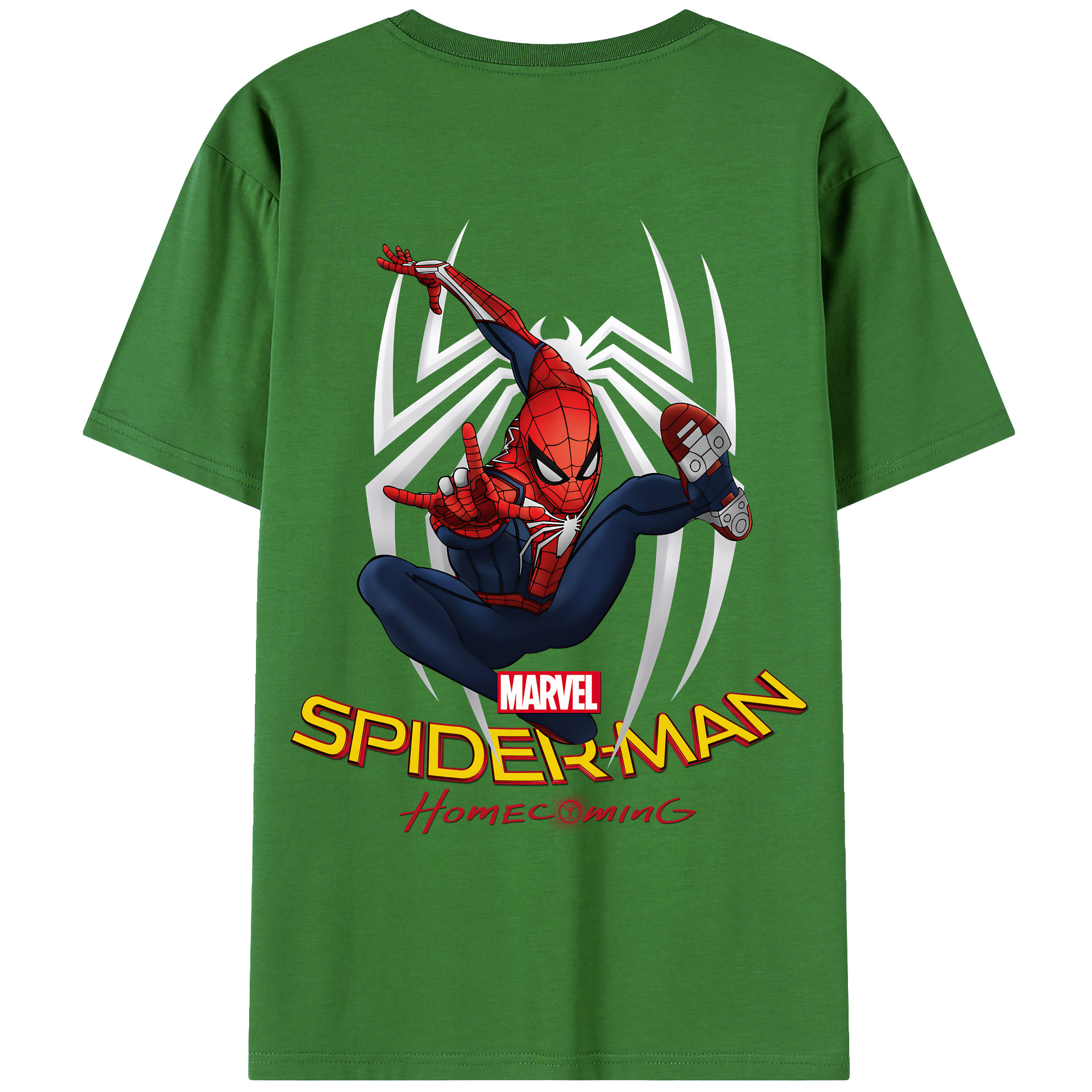 （画像用） Spider Man スパイダーマン レディース半袖Tシャツ(バックプリント)